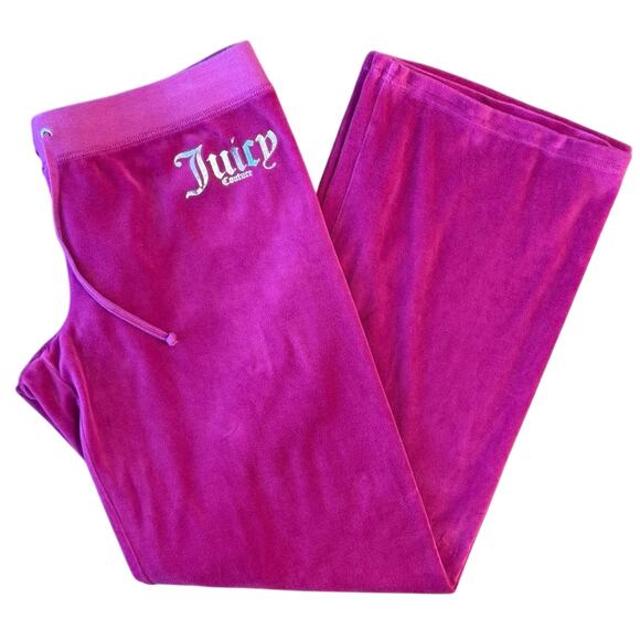 Juicy Couture Los Angeles Women’s 2012 Terry Drawstring Track Pant Pink Size XL - Picture 1 of 9